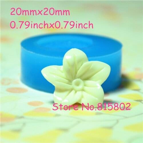 HYL069U Charming Flower Flexible Silicone Push Mold Fondant Gumpaste Mini Resin Mold (Clay Resin Wax Epoxy)