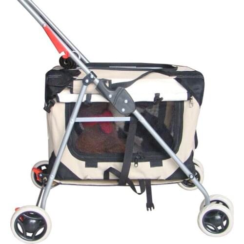 Pet Stroller Cat Puppy Cart Small Light Portable Collapsible Separation Teddy Car Cage