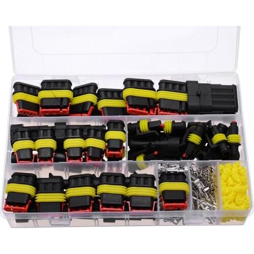 26 Set 1-4Pin Waterproof Terminal Connectors Electrical Automotive Wire Connector Plug Kit for Auto Car Marine Replacement Parts