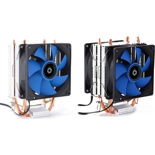 X200 CPU Cooler Radiator Fan 2 Heat Pipes 3 Pin 2000RPM Quiet Cooling Fan for Intel LGA 1200/775/1150 X58 X79 Ventilador