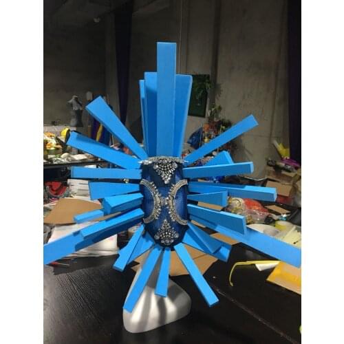 Show Bar gogo Ds colorful weirdo headdress mask costume Future technology halloween partymasks