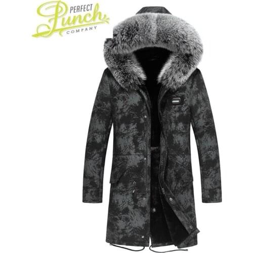 Fur Men Winter Real Jacket Mens Parka Sheep Shearling Genuine Leather Coat Jaqueta De Couro XZ18C999 YY791