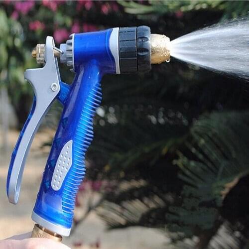 Copper Blue Car Wash Water Gun Metal Spray Gun Pistol Grip Trigger for Watering Plants & Lawn, Car Washing, Patio, Dog & More