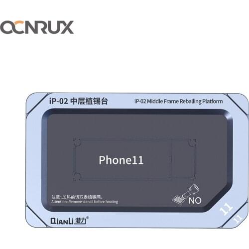 Qianli 3D BGA Reballing Metal Stencil Motherboard Middle Frame Planting Tin Reballing Platform for iPhone X XS MAX 11 Pro
