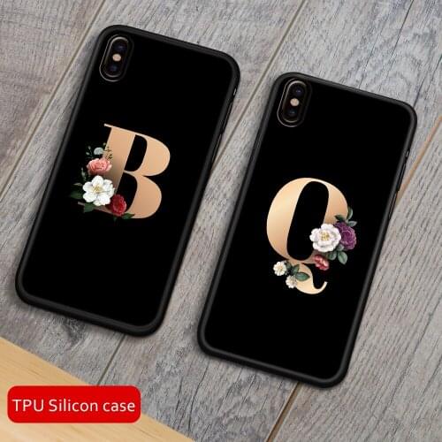 MimoseCase Soft TPU case for iPhone X protective case, iPhone x letter flower case
