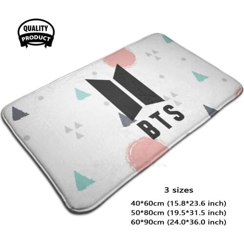 Pastel Logo 3D Soft Non-Slip Mat Rug Carpet Foot Pad Eondan Entertainment Kpop K Pop Logo Album Love Yourself You Never Walk