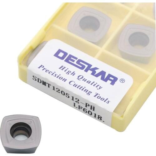 10pcs SEKT1204 XM LF6018 SDMT120512 SDMT150512 SEET1203AFEN Carbide Milling Inserts Endmill Face Mill Cutter Tool