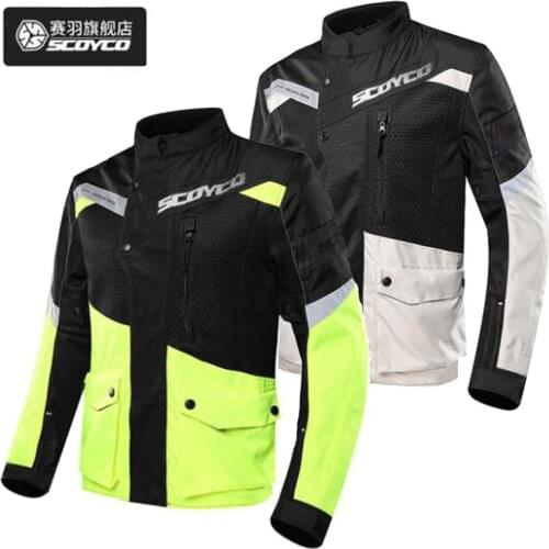 2018 New SCOYCO Summer Mesh Breathable JK48X Motorcycle Riding Jackets Men Motorbike kinght locomotive clothing suit