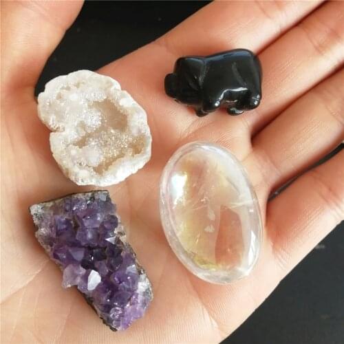 Drop shipping Natural agate geode quartz crystal aura crystals stone and crystals Healing quartz amethyst home decoration gift