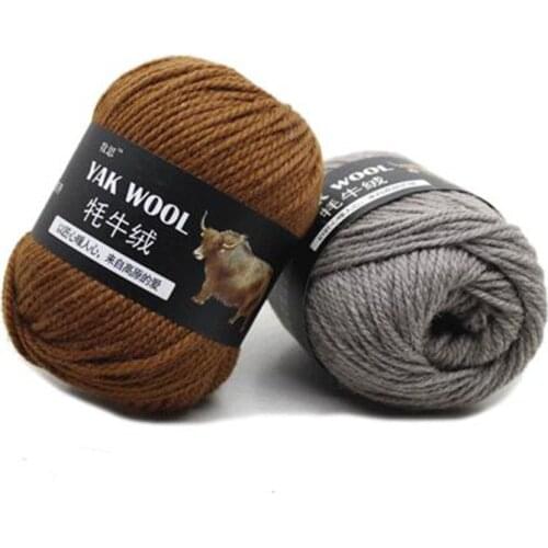 5Pcs=500g Yak Wool Yarn for Knitting Fine Worsted Blended Crochet Yarn Knitting Sweater Scarf