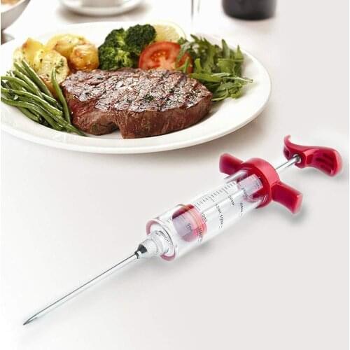 1ozl kitchen turkey syringe turkey needle 30ml barbecue sauce marinade needle syringe with 1 needle