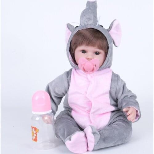 18"45cm silicone vinyl reborn baby dolls for children girls toys gift bebe reborn bonecas brinquedo menino