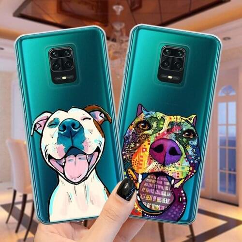 For Xiaomi Mi A1 A2 8 Lite 9 9T 5X 6X Cover Pitbull Bulldog Dog Silicone Case For Redmi K20 PRO Note 9 Pro 10 4 4X 5 6 7 8 Pro