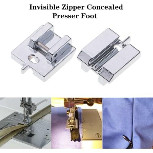Invisible Zipper Concealed Presser Foot Replacement Sewing Machine Parts for Tailors
