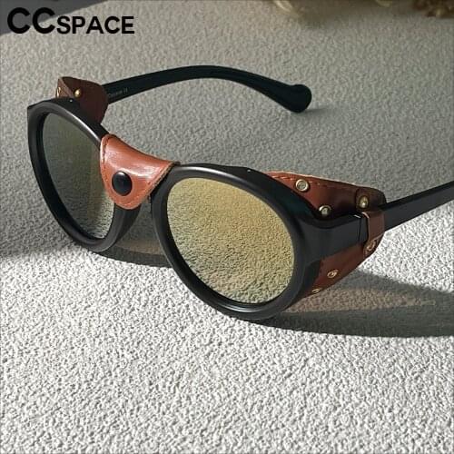46311 Steam Punk Oval Windproof Goggle Vintage Sunglasses Men Womens Fashion Shades UV400