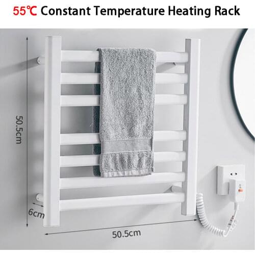 New Electric Heated Towel Rail Thermostatic Intelligent Sterilizing Towel Warmer Dryer Heated Towel Rack Bathroom Fittings