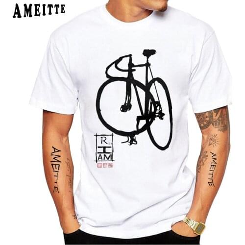 Vintage Classic Bike Track Bike Fixed Gear Fixie Bicycle Cycling T-Shirt Mens Short Sleeve Hipster Boy Sport Tee Tops