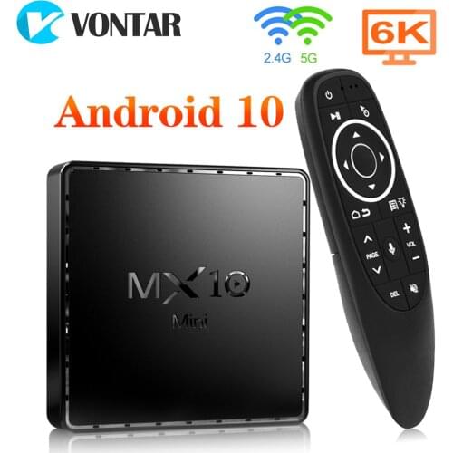 VONTAR MX10 Mini Smart TV Box Android 10 4G 64GB Support 4K wifi Google Voice Assistant Youtube Media Player TVBOX Set top box