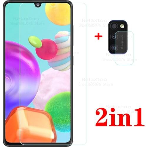 2-in-1 Tempered Glass For Samsung A41 Glass Screen Protector For Samsung Galaxy A40 A 41 a415f camera lens Protective Film 9h