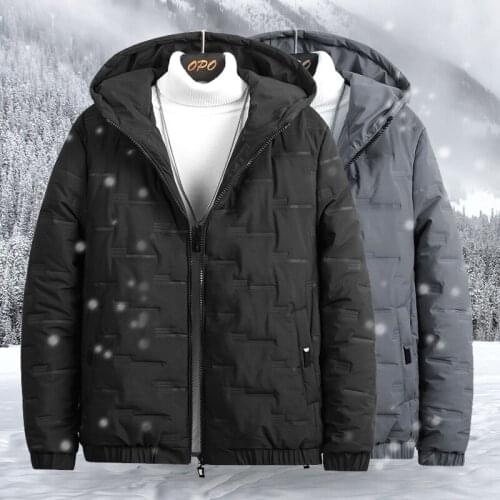 Winter Men Jackets Coat Cotton Thick Male Hooded Warm Outwear Coats Brand Clothing Sportswear Zipper Mens Overcoat Windbreaker