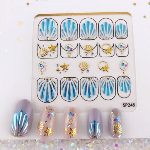 Star Leaf Nail Art Bronzing Rhinestones Foil Sticker Decals 3D Sequins Glitter Flake Sequin Mirror Glitter Effect Decorations