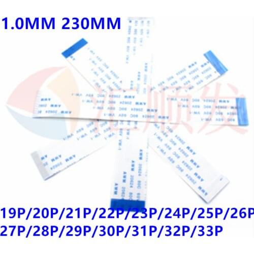 1000pcs! 1.0MM 230MM FFC/FPC flat soft line FFC connection line electronic line 23CM 19P/20P/21P/22P/23P/24P/25P/26P/27P/28P/29P