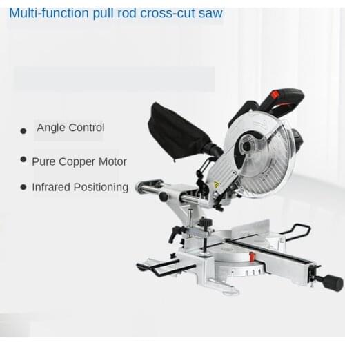 1800W 10 inch 12 inch tie rod saw laser positioning profile cutting machine multi-function saw miter saw