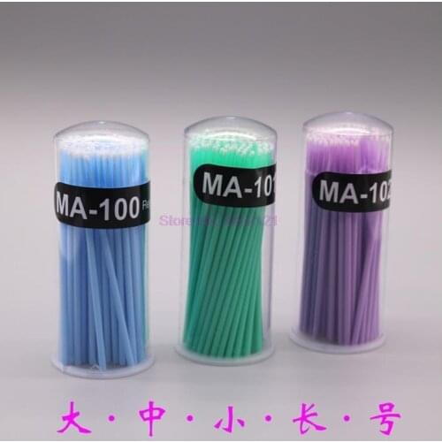 200boxes 100pcs/box Disposable Micro Brush Microbrush Applicators Eyelash Extensions Remove False Eyelashes hot