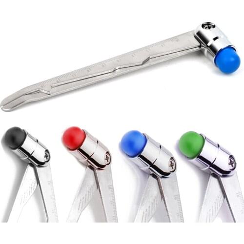 304 Stainless Steel Quality Medical Neurological Hammer Percussor Diagnostic Buck Percussion Reflex Hammer with Scales