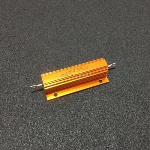 5pcs/Lot 100W 2R 2.2R 2.5R 2.7R 3R 3.3R 3.9R 4R Ohm Aluminum Housing Metal Shell Case High Power Wirewound Resistor 5% Class J