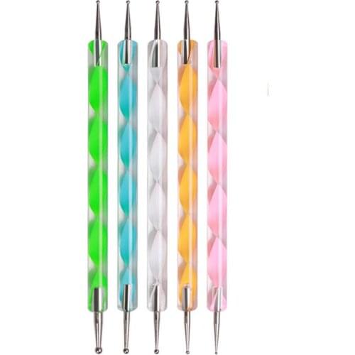 5pcs Dotting Tools Set Nail Art Painting Pen For Manicure Rhinestone Decoration