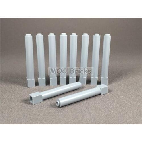 50pcs/lot Light Gray Support 1 x 1 x 6 Solid Pillar fit with 43888 Educational Building Blocks Figure DIY Toys children gifts