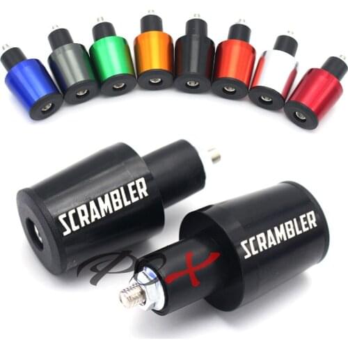 For DUCATI Scrambler 2015-2016 Motorcycle Accessories 7/8'' 22MM Handlebar Grips Handle Bar Cap End Plugs
