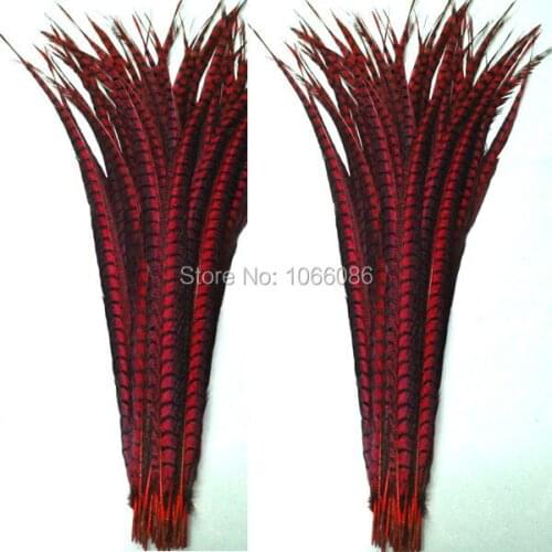 EMS Free shipping 150pcs/lot pheasant tail feather 35-40" 90-100cm red Lady Amherst pheasant tails pheasant feather