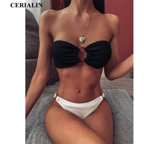 Черные раздельные купальники CERIALIN China At AliExpress