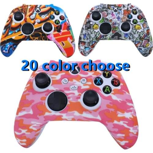 For Xbox S/X Gamepad Case Silicone Soft Camouflage Protective Cover Anti-sweat Anti-skid Dustproof