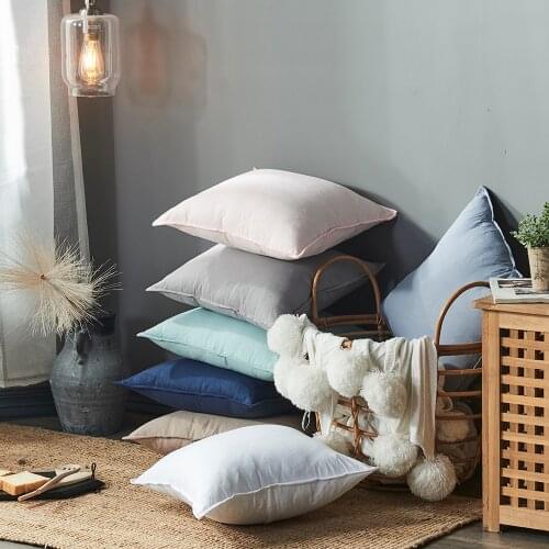 Nordic Cushion Cover Cotton Linen Home Decor Soft Pillow Grey Brown Throw Pillow Covers Seat Bed Living Room Decorative Pillows