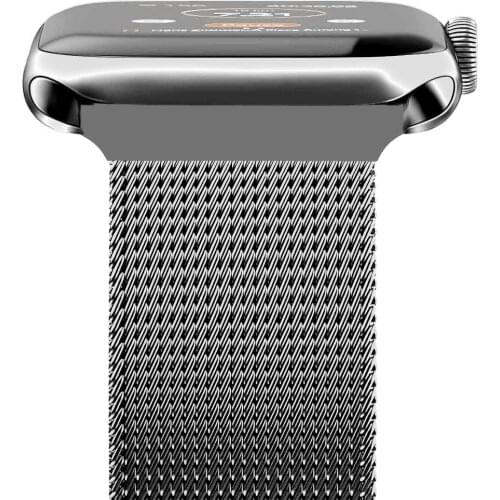 For apple watch 6 5 4 se band 44mm 40mm series 3 42mm 38mm strap Stainless Steel mesh loop Folding buckle bracelet for iwatch