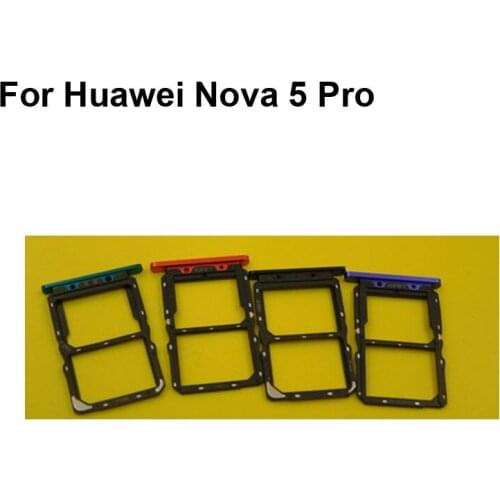 For Huawei Nova 5 Pro New Original Sim Card Holder Tray Card Slot For Hauwei Nova5 proSim Card Holder Replacement Parts 5Pro