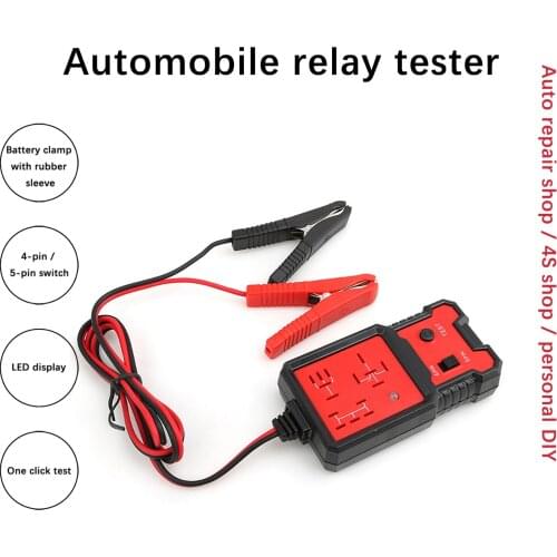 12V Car Battery Checker Electronic Relay Tester with Clips Auto Relay Coded-Meter Indicate Volt-Tester Circuit Breaker Finders