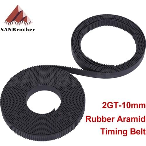 GT2-10mm open timing belt width 10mm GT2 belt Rubbr Fiberglass cut to length for 3D printer wholesale