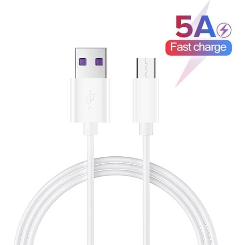 5A USB Fast Charging Type C Cable USB Mobile Phone Android Charger USB C Cable Data Cord For Huawei P40 Mate 40 30 Xiaomi Redmi