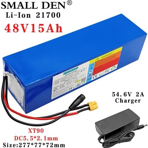 48V 15Ah 21700 lithium battery pack 13S3P 800-1000W High power&capacity 54.6V Electric bicycle scooter Ebike battery +2A Charger