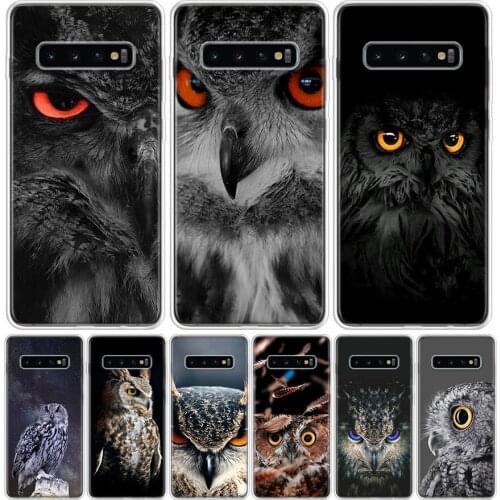 Animal Owl Cute Phone Case For Samsung Galaxy S10 S21 S20 FE Ultra Note 10 9 8 S9 S8 S7 Plus Lite Pro + J4 J6 Coque Capa