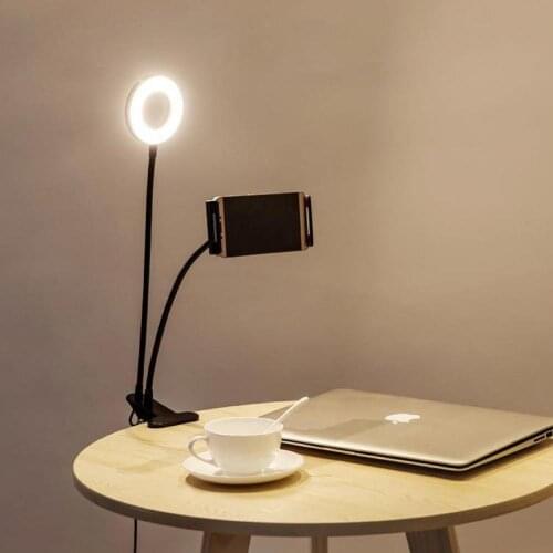 Mobile Phone Holders USB Selfie LED Ring Lamp Fill Light with Adjustable Stand for Phone Video Camera Mobile Phone Accessories