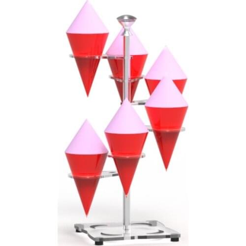 Ice cream cone holders acrylic sushi rice rolls racks 3-6 hole Cake Spiral Display Stand Wedding Party Dessert Table Decoration