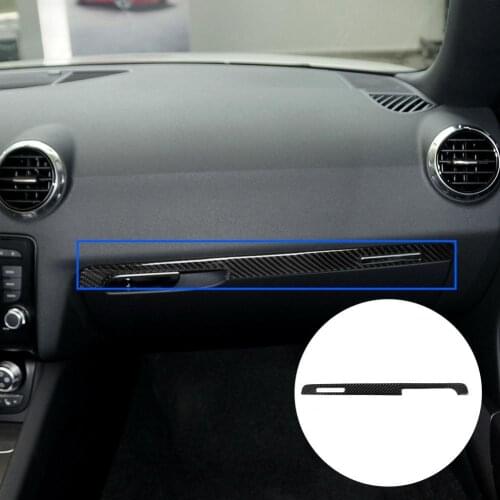 Co-pilot Strip Sticker Carbon Fiber 5D Texture Co-pilot Strip Protector for Audi TT 8n 8J MK123 TTRS 2008-2014 Right-hand Drive