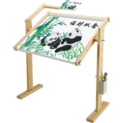 Adjustable Solid Wood Cross Stitch Rack Wooden Stand Desktop Cross Stitch Embroidery Frame Cross Stitch Tool Accessory