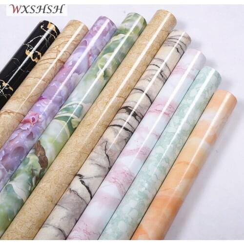 Wallpaper Marbling Pattern Water-Proof Self-Adhesive Kitchen Cabinet Hearth Table Surface Bathroom Tile Refurbished Film