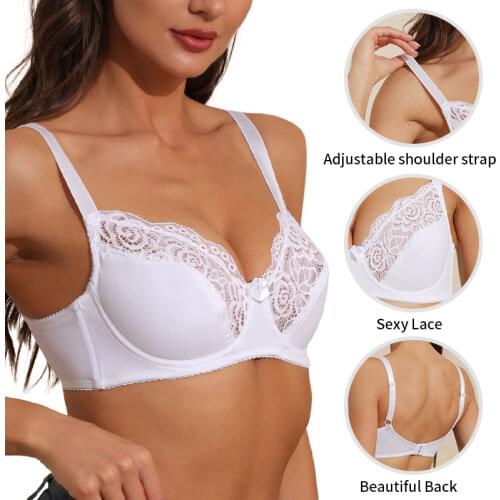 Sexy Lace Bra Women Floral Underwire Bralette Sexy Lingerie Ladies Thin Large Intimates Plus Size Underwear Female 75-90C
